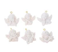 Beavorty Figurines Anges Miniatures 12 Pièces en Résine pour Création Bijoux DIY et Porte-Clés Décoratifs, Accessoires Papeterie et Atelier Bijoux Résine