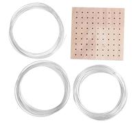 Beavorty Fil D'aluminium Flexible pour Modelage 3 Diamètres avec Socle en Bois Fil de Fer Souple pour Argile Loisirs Créatifs et Sculpture Métallique pour Armatures et Supports de Pâte