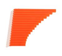 Beavorty Flûte de Pan 16 Tubes en Do C pour Débutants, Instrument à Vent Léger et Portable, Flûte de Pan Orange pour Apprentissage et Enseignement Son Clair et Solide