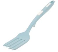 Beavorty Fourchette Cuisine en Silicone Ergonomique Bleu Turquoise, Grosse Fourchette Multifonction Antiadhésive pour Pâtes, Salade et Nouilles Sautées, Ustensile Résistant Haute