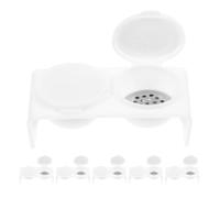 Beavorty Gobelet Nettoyant pour Pinceaux Nail Art Double Compartiment avec Couvercles, en Acrylique Transparent, Lot de 6 Pièces, Outil Polyvalent pour Nettoyage Pinceaux et