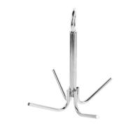 Beavorty Grappin Marin à 4 Griffes en Acier Inoxydable Antirouille Ancre D'amarrage Compacte pour Yacht, Dériveur et Bateau, Crochet D'ancre Coulissant Résistant, Accessoire de Navigation