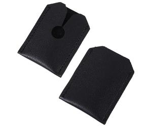 Beavorty Housse de Protection en Cuir Artificiel pour Tête de Rasoir Manuel, Lot de 2, Compatible et Solide, Protège Efficacement la Tête de Rasoir Noire