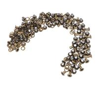 Beavorty œillets métalliques 4x8x7mm 100 sets marron pour cuir accessoires et travaux manuels kit œillets pour vêtements