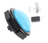 Beavorty Interrupteur à bouton avec lumière Interrupteur à bouton-poussoir boutons d'arcade accessoire de bouton de bouton de d'arcade accessoires de machines de jeux Plastique Bleu