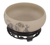 Beavorty Jardinière D'intérieur en Céramique Style Chinois avec Pot de Fleurs en Porcelaine Bleu et Blanc, Design Gain de Place pour Bureau ou Jardin
