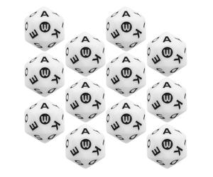 Beavorty Jeu de Dés 20 Faces 40pcs en Acrylique pour Jeux de Lettres et Activités d'École pour Enfants en Plein Air