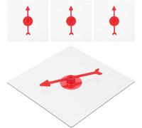 Beavorty Jeu de Flèches en Plastique Effaçable à Sec, Plateau Tournant Transparent, Lot de 4 Pièces, Jeu de Mathématiques Éducatif pour École, Fêtes et Activités Ludiques