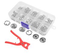 Beavorty Kit 100 Boutons-pression Métalliques avec Pince D’installation, Assortiment pour Vêtements et Tissus, Fermetures à Pression Métalliques Solide, Couture et Réparation Facile,