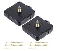 Beavorty Kit de 2 Mécanismes D'horloge Silencieux à Quartz DIY pour Réparation et Fabrication, Moteur Pendule Murale Précis, Plastique Solide, 18 Mm, Filetage 8 Mm, pour Horloges Murales