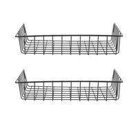 Beavorty Kit de 2 Paniers Paniers Muraux en Fil Métallique Noir pour Panneaux Perforés de Rangement Cuisine Salle de Bain et Bureau Accessoires pour Panneaux Grillagés Rangement Pratique