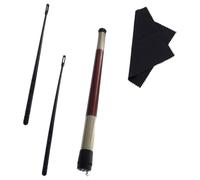 Beavorty Kit de Nettoyage pour Flûte Traversière Baguette Solide, Chiffon Microfibre Noir et Accessoires Pratiques, pour Entretien Intérieur, Compatible Flûtes et Piccolos, Nettoyage