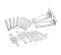 Beavorty Kit de Quincaillerie pour Portes Pliantes en Fer avec Charnière Pivotante, Roue de Guidage, Supports Inférieurs, Compatible Portes Coulissantes et Accordéon, pour Réparation