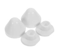 Beavorty Kit de Réparation 2 Pièces caches-boulons de toilettes murales en plastique blanc pour toilettes salle de bain installation rapide et pratique