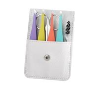 Beavorty Kit Professionnel de Sourcils Coloré avec Pince Épiler et Ciseaux de Précision Ergonomiques pour Tailler et Entretenir les Sourcils à Domicile ou Voyage