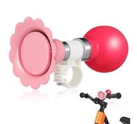 Beavorty Klaxon de Guidon de Vélo pour Garçon et Filles, Klaxon à Air en Fer Son Puissant, Design Fleur Rose Princesse, Compatible Draisienne et Scooter, Accessoire Sécurité Vélo Garçon