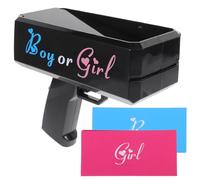 Beavorty Lanceur D'argenté Noir pour Fête de Révélation Garçon ou Fille, Petit Lance-Papier Prop Shooter, Accessoire Cash pour Annonce, Kit 1 Pièce pour Événement Festif