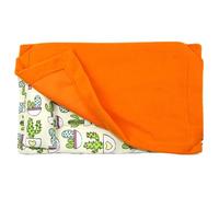 Beavorty Lit Chaud pour Petits Reptiles et Rongeurs, Nid Douillet Intérieur en Toile et Polaire Orange, Coussin Confortable Résistant à l'usure pour Lézard, Dragon Barbu et Cochon d'Inde,