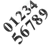 Beavorty Lot de 10 Autocollants Numéro Collant 3d en Résine Industrielle 5 Cm, Panneau Numéro de Porte Réfléchissant pour Boîte aux Lettres et Porte, Marqueur Décoratif Adhésif pour Maison