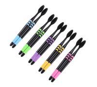 Beavorty Lot De 10 Brosses À Dents En Charbon De Bambou Brosses À Dents Pour Soins Personnels Brosses À Dents En Charbon De Bambou Brosses À Manche Antidérapant Couleur Aléatoire