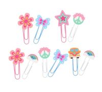 Beavorty Lot de 10 Marque-Pages Colorés Trombones Kawaii en Accessoires de Bureau pour Garçon et Bricolage Devoirs Taille Compacte