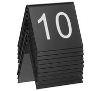Beavorty Lot de 10 Marqueurs de Numéro de Table Triangulaires en Acrylique, Marqueurs de Scène de Crime, Panneaux Numériques Robustes et Pratiques, pour Jeux d'Enquête et Décorations de