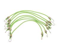 Beavorty Lot de 10 Mini Sangles Élastiques 25 Cm Vertes en Corde Résistante pour Bagages, Camping Et Fixation Polyvalente, Attache Extensible Sécurisée pour Voyage Et Tente