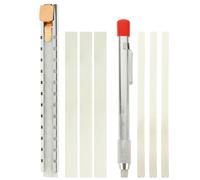 Beavorty Lot de 10 Set de Pièces Craies de Soudage en Stéatite Naturelle Porte-crayon A B, Craie Plate pour Marquage sur Acier, Outil de Traçage Industriel Précis pour Soudeur