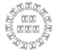 Beavorty Lot de 100 Pinces à Ressort en Fer et Caoutchouc Argentées pour Canapé 5 Trous, Kit D'accessoires pour Ressorts de Meubles et Sièges