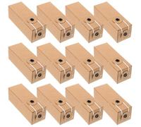 Beavorty Lot de 12 Boîtes D'emballage pour Cosmétiques en Papier Kraft, Petite Taille 3,1 X 3,1 X 9 Cm, Boîte D'emballage pour Parfum et Rouge à Lèvres, Coffret Présent Polyvalent