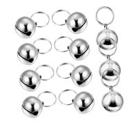 Beavorty Lot de 12 Pendentifs Clochette pour Collier de Chien et Chat, Breloques Argentées 16 Mm Étanches, Accessoires Légers pour Animaux de Compagnie, Décoration Sonore pour Usage