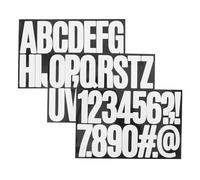 Beavorty Lot de 15 Feuilles D'autocollants Blancs Auto-adhésifs Lettres et Chiffres 7,6 X 3,8 Cm, Résistants aux Intempéries pour Boîtes aux Lettres, Panneaux et Décoration Extérieure,