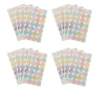 Beavorty Lot de 16 Feuilles D’autocollants de Renfort en Papier Perforés, Autocollants Décoratifs pour Trous, Adhésifs Renforcés pour Feuilles Mobiles, Étiquettes de Réparation