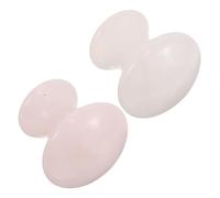 Beavorty Lot de 2 Bâtons de Massage Visage en Jade Forme Champignon, Outils Gua Sha pour Spa et Maison, Soulagement des Tensions Musculaires et Soins Relaxants