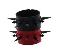 Beavorty Lot De 2 Bracelets En Cuir À Rivets Réglables Et Tendance Pour Femme Style Punk Gothique Épais Et Clouté En Métal