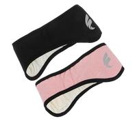 Beavorty Lot de 2 Cache-oreilles Antibruit Bandeau Réglable, Oreillettes Insonorisées Confortables, Protection Auditive pour Sommeil, Travail et Voyages, Noir et Rose, Casque de Sommeil