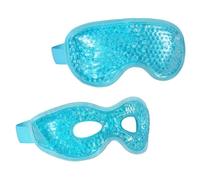 Beavorty Lot de 2 Compresses Oculaires Rafraîchissantes Réutilisables, Masque Yeux Doux Peau, Pack de Glace, Bleu, pour Détente, Sommeil et Soins Oculaires à Domicile Voyage
