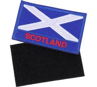Beavorty Lot de 2 Écussons Thermocollants Drapeau Écossais, Patchs Brodés en Tissu, Autocollants pour Vêtements et Accessoires, Réparation et Décoration pour Couture, Art et Artisanat, 4x4