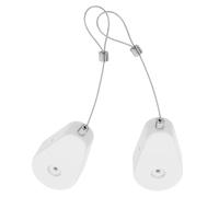 Beavorty Lot de 2 Enrouleurs Automatiques de Câble Antivol en Fil D'acier 1 Mètre, Support Rétractable Blanc Verrouillage, Dispositif Anti-perte pour Télécommande Tv Bureau et Magasin