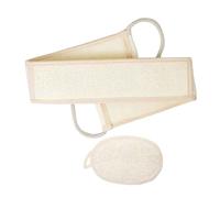 Beavorty Lot De 2 Éponges Exfoliantes En Luffa Naturel, Grosse Taille, Gommage Exfoliant Pour Bain, Peau Sensible, Usage Bain Et Dos, Sangle En Fibre Végétale Naturelle