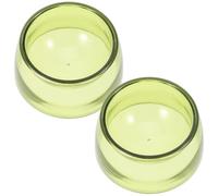Beavorty Lot de 2 Gamelles pour Petits Animaux en Plastique Vert Matcha, Bol Anti-Renversement pour Hamster, Cobaye et Chinchilla, Bol d'eau et Nourriture Stable et Facile à Nettoyer,
