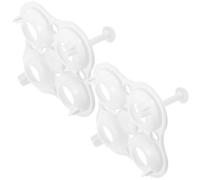 Beavorty Lot de 2 Grilles à Œufs Vapeur Universelles pour Cuiseur à Œufs Support 4 Compartiments en Plastique Résistant Haute Température Plateau Cuisson Réutilisable Cuisine Maison Bureau