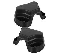 Beavorty Lot de 2 Grottes pour Reptiles en Plastique Noir, Plateforme D’Alimentation et Cachette pour Tortues, Décoration Réaliste pour Terrarium, Mangeoire et Abri Sécurisé pour Reptiles