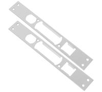 Beavorty Lot de 2 Plaques de Gâche en Acier Inoxydable 1,2 Mm pour Portes Extérieures, Limiteur de Sécurité de Porte, Plaque de Renfort Compatible Cadre Serrure 30 Mm, Protection Solide