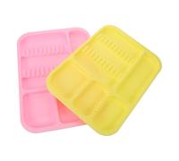 Beavorty Lot de 2 Plateaux D'instruments Portables en Plastique Pp Coloré, Plateau Compartimenté Résistant aux Taches, pour Organiser et Transporter des Outils