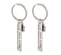 Beavorty Lot de 2 Porte-clés Décoratifs Nouvelle Maison en Acier Inoxydable, Finition Lisse et Brillante, pour Pendaison de Crémaillère et Usage Quotidien, Accessoires Pratiques pour Clés