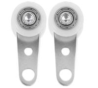 Beavorty Lot de 2 Poulies Doubles Nylon et Fer, Petites Roulettes pour Rideaux Lourds, Système à Roulement Fluide, Compatible Rails de Porte Coulissante et Fenêtres, Pièces de Rechange