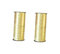Beavorty Lot De 2 Rouleaux De 100 Rubans pour Ballons Ficelle Argentée pour Festif pour Fêtes