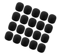 Beavorty Lot de 20 Bonnettes en Mousse Noire 30x24x13mm pour Microphone Cravate, Housses Souples Anti-vent et Protection Salive, Accessoires Professionnels pour Micro Casque Audio