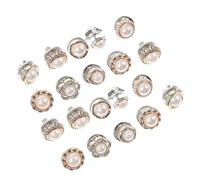 Beavorty Lot de 20 Boutons De Manchette À Fermoir De Col Anti-Exposition Boucle Dissimulée Boutons De Manchette Épingles Boutons De Manchette pour Hommes Boutons sans Couture